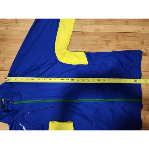 Ralph Lauren RLX Blue Yellow Full Zip Windbreaker Golf Jacket Sports Men's Small - Picture 6 of 8
